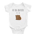 thumbnail image 1 of My Big Brother Is A Brown Bear Funny Baby Bodysuit Boy Girl, 1 of 5