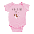 thumbnail image 1 of My Big Brother Is A Cavalier King Charles Spaniel Dog Funny Baby Clothing Bodysuits, 1 of 5