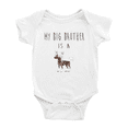 thumbnail image 1 of My Big Brother Is A Chinese Crested Dog Cute Baby Bodysuit Boy Girl Unisex, 1 of 5