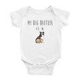 thumbnail image 1 of My Big Brother Is A Collie Dog Funny Baby Bodysuit Boy Girl Unisex, 1 of 5