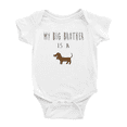 thumbnail image 1 of My Big Brother Is A Dachshund Dog Cute Baby Bodysuit Boy Girl Unisex, 1 of 5