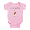 thumbnail image 1 of My Big Brother Is A English Cocker Spaniel Dog Funny Baby Clothing Bodysuits Boy Girl Unisex, 1 of 5