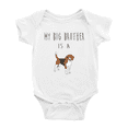 thumbnail image 1 of My Big Brother Is A English Foxhound Dog Funny Baby Bodysuit Boy Girl Unisex, 1 of 5
