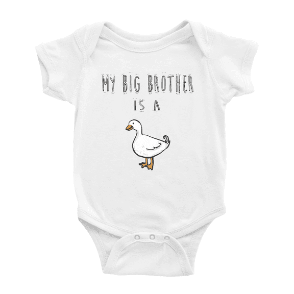 My Big Brother Is A Goose Funny Baby Clothing Bodysuits Boy Girl