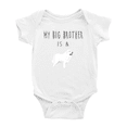 thumbnail image 1 of My Big Brother Is A Great Pyrenees Dog Cute Baby Boy Girl Clothing Gift, 1 of 5