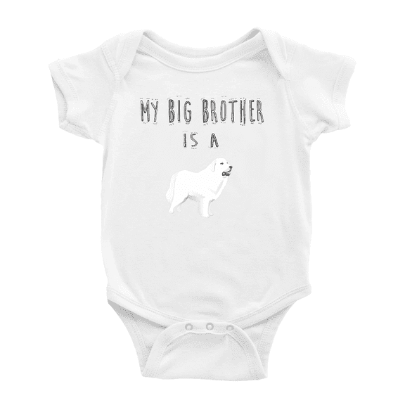 My Big Brother Is A Great Pyrenees Dog Cute Baby Boy Girl Clothing Gift