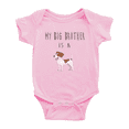 thumbnail image 1 of My Big Brother Is A Jack Russell Terrier Dog Funny Baby Bodysuit Boy Girl Unisex, 1 of 5