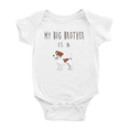 thumbnail image 1 of My Big Brother Is A Jack Russell Terrier Dog Funny Baby Bodysuit Boy Girl Unisex, 1 of 5