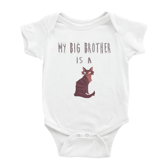 My Big Brother Is A LaPerm Cat Cute Baby Clothing Bodysuits For Boy Girl