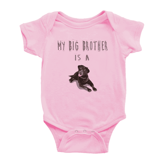My Big Brother Is A Labrador Retriever Dog Cute baby romper jumpsuit Newborn-24 Monthes