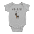 thumbnail image 1 of My Big Brother Is A Miniature Pinscher Dog Funny Baby Jumpsuit Boy Girl Unisex, 1 of 5