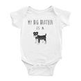 thumbnail image 1 of My Big Brother Is A Miniature Schnauzer Dog Cute Baby Clothes Bodysuit Boy Girl Unisex, 1 of 5