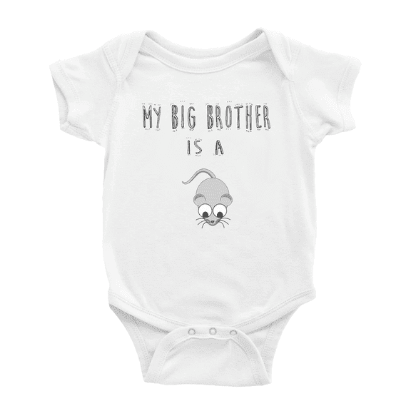 My Big Brother Is A Mouse Cute Baby Bodysuit Boy Girl Baby Clothes