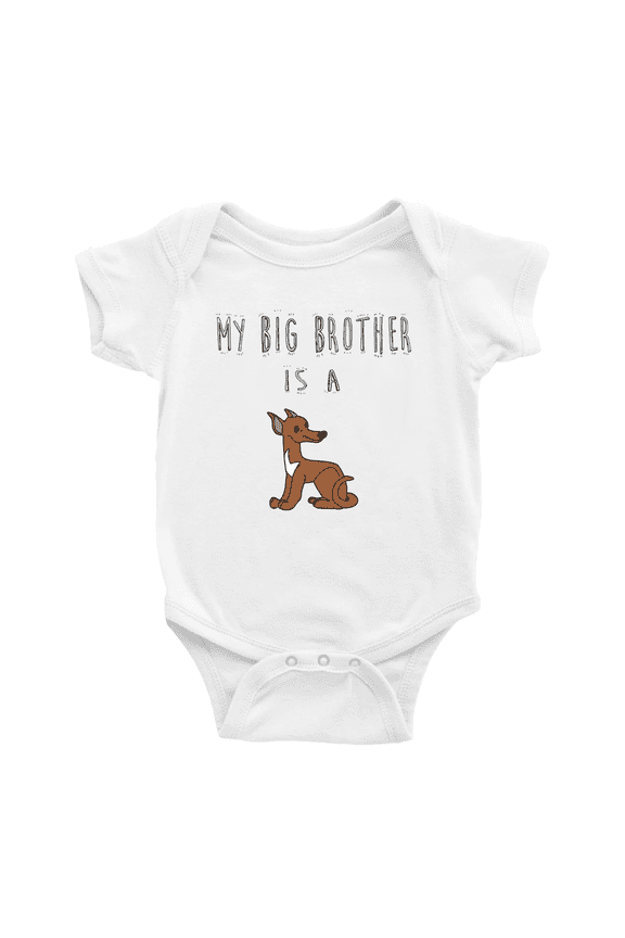 My Big Brother Is A Pharaoh Hound Dog Funny Baby Bodysuit Boy Girl Unisex