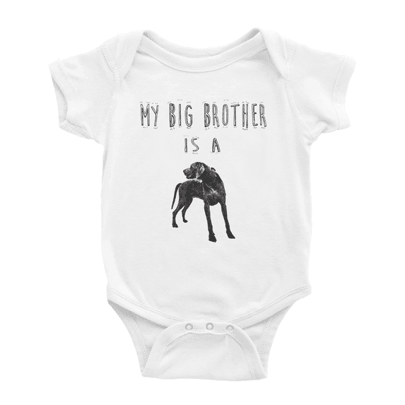 My Big Brother Is A Plott Hound Dog Funny Baby Clothing Bodysuits Boy Girl Unisex