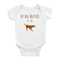 thumbnail image 1 of My Big Brother Is A RedBone Coonhound Dog Cute Baby Clothing Bodysuits Boy Girl Unisex, 1 of 5
