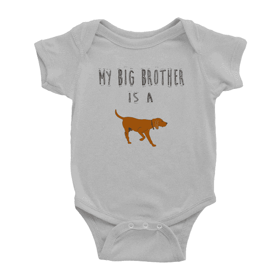 My Big Brother Is A RedBone Coonhound Dog Cute Baby Clothing Bodysuits Boy Girl Unisex