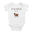 thumbnail image 1 of My Big Brother Is A Saint Bernard Dog Funny Baby One-pieces For Boy Girl Unisex, 1 of 5