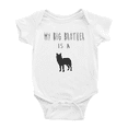 thumbnail image 1 of My Big Brother Is A Schipperke Dog Cute Baby Clothing Bodysuits Boy Girl Unisex, 1 of 5