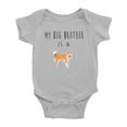 thumbnail image 1 of My Big Brother Is A Shiba Inu Dog Cute Baby Jumpsuits Boy Girl Unisex, 1 of 5