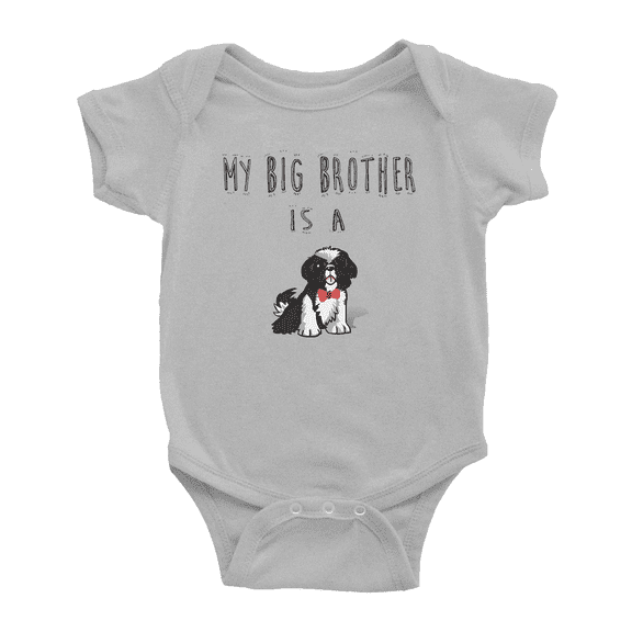 My Big Brother Is A Shih Tzu Dog Funny Baby Romper
