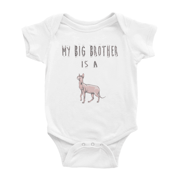 My Big Brother Is A Sphynx Cat Cute Baby Clothing Bodysuits For Boy Girl