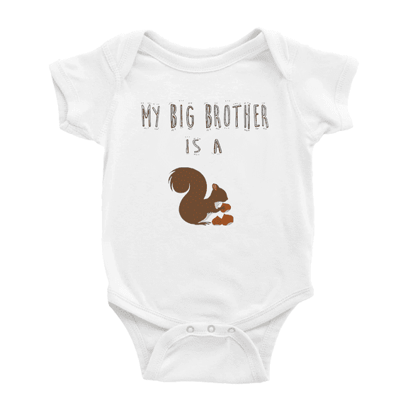 My Big Brother Is A Squirrel Cute Baby Clothing Boy Girl