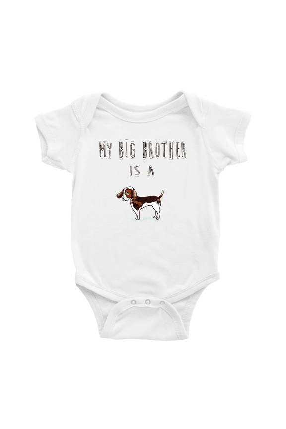 My Big Brother Is A Treeing Walker Coonhound Dog Baby Clothes Bodysuit Boy Girl Unisex