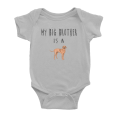 thumbnail image 1 of My Big Brother Is A Vizsla Dog Funny Baby Clothing Bodysuits Boy Girl Unisex, 1 of 5