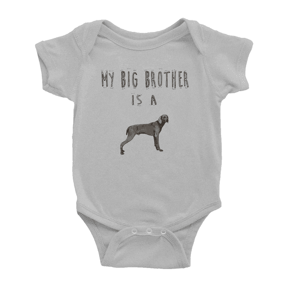 My Big Brother Is A Weimaraner Dog Cute Baby Clothes Bodysuit Boy Girl Unisex