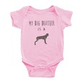 thumbnail image 1 of My Big Brother Is A Weimaraner Dog Cute Baby Clothes Bodysuit Boy Girl Unisex, 1 of 5