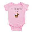 thumbnail image 1 of My Big Brother Is A Welsh Terrier Dog Funny Baby Bodysuit Boy Girl Unisex, 1 of 5