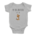 thumbnail image 1 of My Big Brother Is A Yorkshire Terrier Dog Funny Baby Bodysuit Boy Girl Unisex, 1 of 5