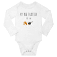 thumbnail image 1 of My Big Brother is a Beagle Dog Funny Baby Long Sleeve Bodysuit Boy Girl (White, 0-6M), 1 of 5