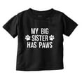 thumbnail image 1 of My Big Sister Has Paws Toddler Boy Girl T Shirt Infant Toddler Brisco Brands 12M, 1 of 6