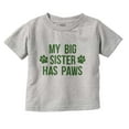 thumbnail image 1 of My Big Sister Has Paws Toddler Boy Girl T Shirt Infant Toddler Brisco Brands 24M, 1 of 6