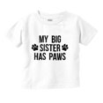 thumbnail image 1 of My Big Sister Has Paws Toddler Boy Girl T Shirt Infant Toddler Brisco Brands 2T, 1 of 6