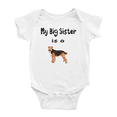 thumbnail image 1 of My Big Sister Is A Airedale Terrier Dog Cute Baby Boy Gril Newborn Clothes, 1 of 5