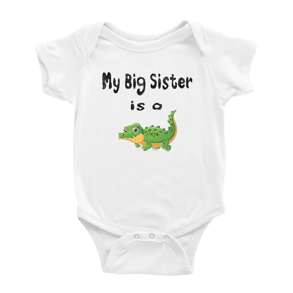 My Big Sister Is A Alligator Cute Baby Clothing Bodysuits Boy Girl