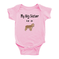 thumbnail image 1 of My Big Sister Is A American Cocker Spaniel Dog Cute Baby Clothing Bodysuits Boy Girl Unisex, 1 of 5