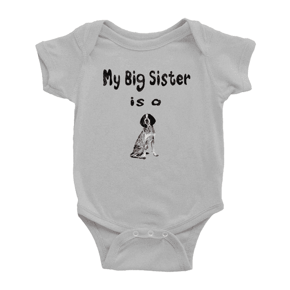 My Big Sister Is A Bluetick Coonhound Dog Cute Baby Clothing Bodysuits Boy Girl Unisex