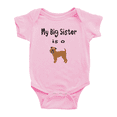thumbnail image 1 of My Big Sister Is A Brussels Griffon Dog Funny Baby Bodysuit Boy Girl Unisex, 1 of 5
