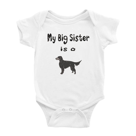 My Big Sister Is A Gordon Setter Dog Cute Baby Clothing Bodysuits Boy Girl Unisex