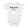 thumbnail image 1 of My Big Sister Is A Great Pyrenees Dog Funny Baby Bodysuits Boy Girl Unisex, 1 of 5