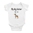 thumbnail image 1 of My Big Sister Is A Greyhound Dog Cute Baby Clothing Bodysuits Boy Girl Unisex, 1 of 5