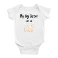 thumbnail image 1 of My Big Sister Is A Hungarian Shepherd Dog Funny Baby Bodysuit Boy Girl Unisex, 1 of 5