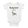 thumbnail image 1 of My Big Sister Is A Mexican Hairless Dog Funny Baby Clothing Bodysuits Boy Girl Unisex, 1 of 5