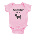 thumbnail image 1 of My Big Sister Is A Miniature Schnauzer Dog Funny Baby Bodysuit Boy Girl Unisex, 1 of 5