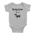 thumbnail image 1 of My Big Sister Is A Miniature Schnauzer Dog Funny Baby Bodysuit Boy Girl Unisex, 1 of 5