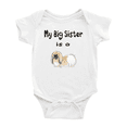thumbnail image 1 of My Big Sister Is A Pekingese Dog Funny Baby Romper Boy Girl Unisex, 1 of 5